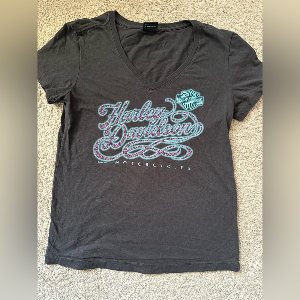 Harley-Davidson Black Tee with Logo Patch